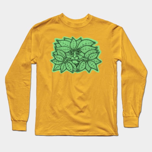 Celtic Green Man for Pagan Global Warming/Climate Change Activists Long Sleeve T-Shirt by Ricardo77